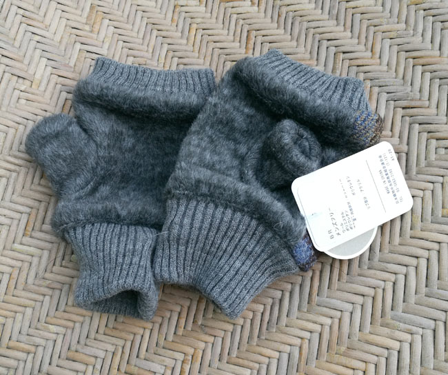 ถุงมือชาย HARRIS TWEED ถุงมือครึ่งท่อน (ของใหม่)