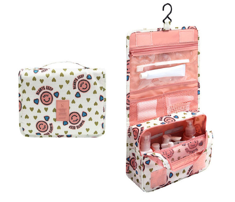 DINIWELL กระเป๋าใส่อุปกรณ์อาบน้ำ แขวนได้ สำหรับเดินทาง ท่องเที่ยว พกพาสะดวก ผลิตจากโพลีเอสเตอร์คุณภาพสูง