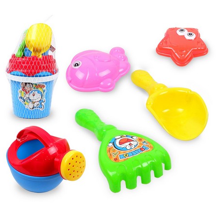 ของเล่นตักทราย ชุดตักทราย ถังตักทราย เซตโดราเอม่อน/กรุ๊งกริ๊ง