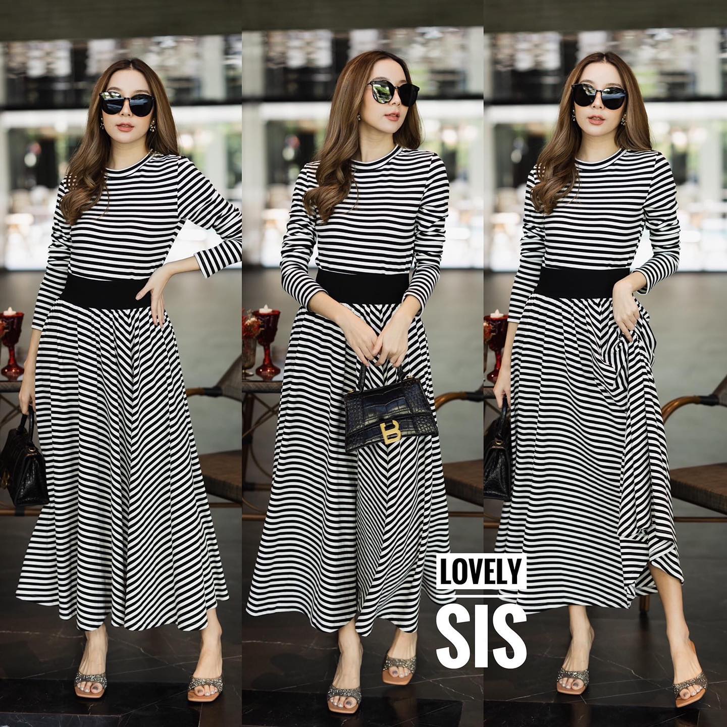 ชุด Set 2 pcs งานเสื้อแขนยาว มาพร้อมกระโปรงเอวยางยืด ขอบดำ ผ้ามีน้ำหนักสวยมากค่า งานอย่างดี . สินค้าคุณภาพ (พร้อมส่ง)