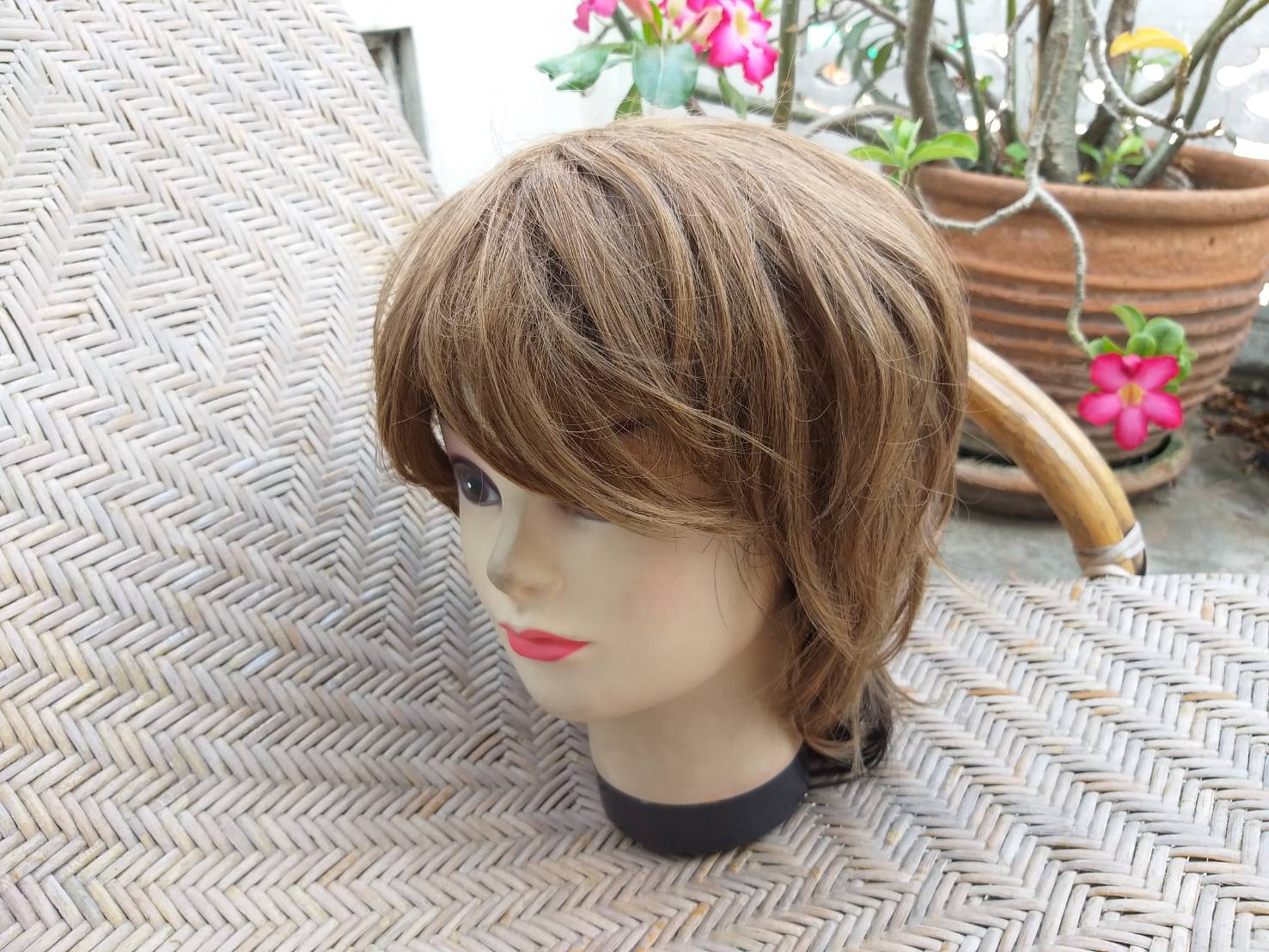 วิกผมสั้นวอลลุ่ม สีบรอนด์ทอง น่ารักมากกก