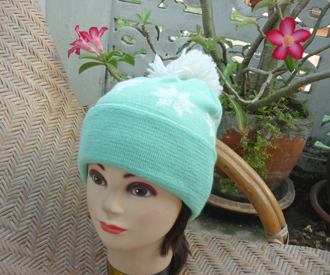 หมวกไหมพรมสีสวย 2 ชั้น 30% wool ใหม่กริ๊บ