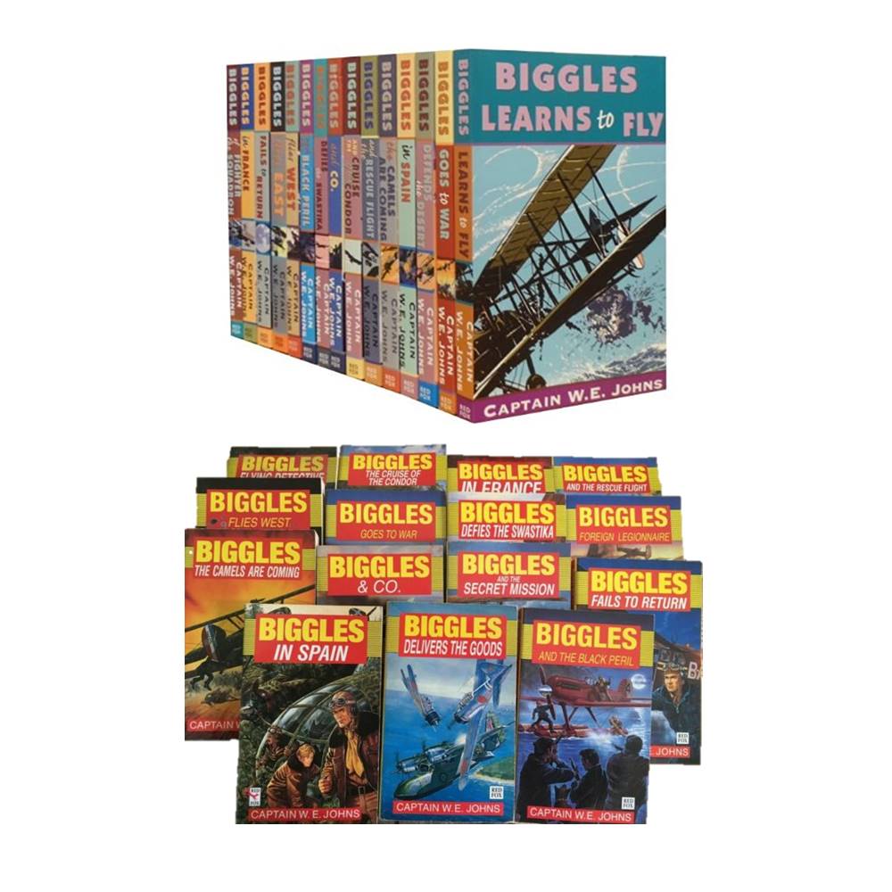 Captain W. E. Johns : BIGGLES 15 Book Collection from Red Fox : Adventures of James Bigglesworth : เซตหนังสือบีกเกิล 15 เล่ม เหมาะกับเด็ก 9+