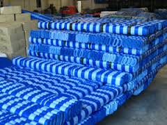 ผ้าฟางฟ้าขาว Blue Sheet 12 ม้วน