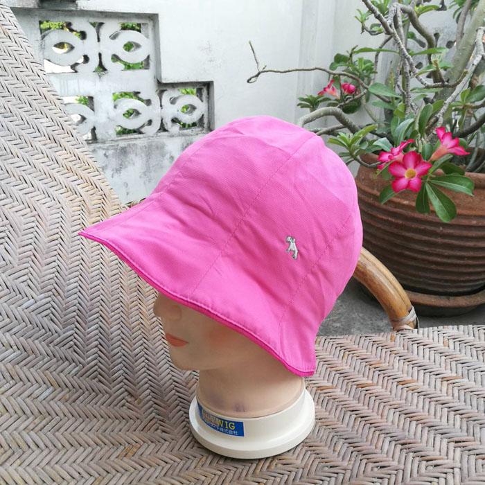 หมวกบักเก็ต สีชมพูแจ่มๆ น่ารักมาก