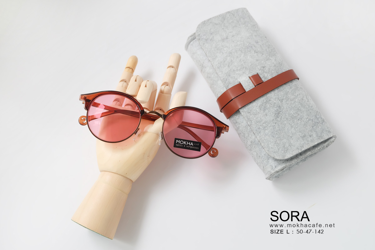 [pre-order] แว่นกันแดด SORA แว่นตาวินเทจ กรอบโลหะ กว้าง142 มม. H47