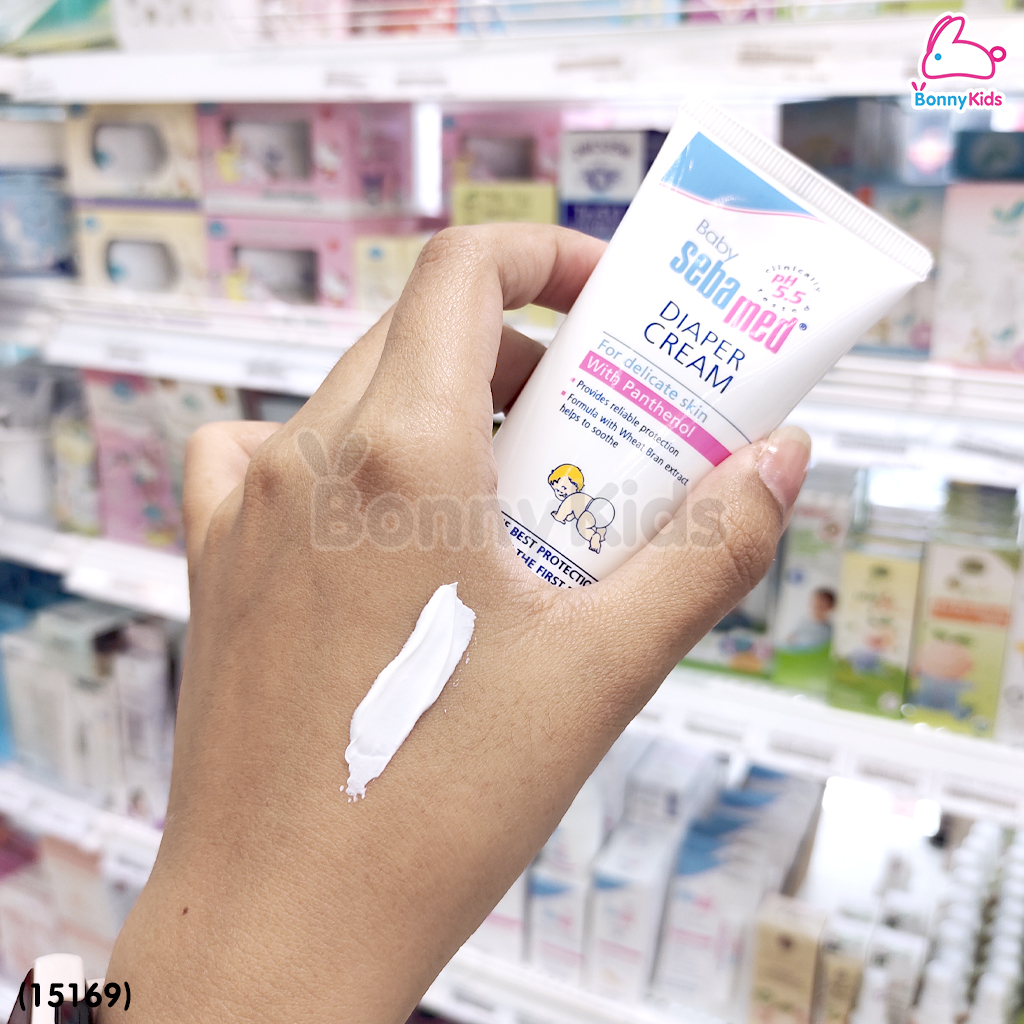 (15169) SEBAMED (ซีบาเมด) DIAPER CREAM ครีมบำรุงสำหรับเด็ก สูตรลดผื่นผ้าอ้อม (50 มล)