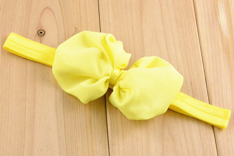 ผ้าคาดผมเด็กอ่อน แบบโบว์ใหญ่จีบรูด Classic Style