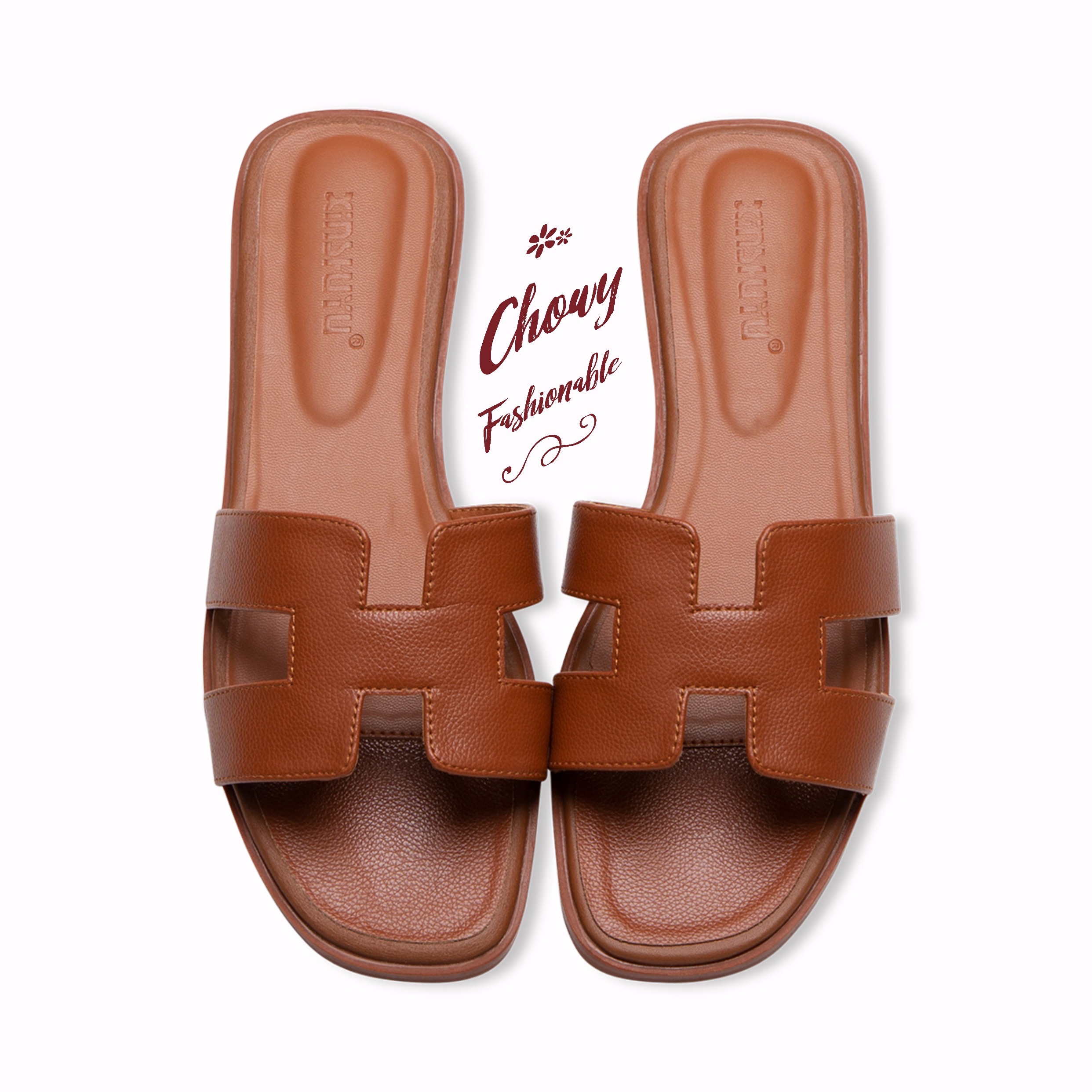 รองเท้าแตะแฟชั่น 38-42 แตะสวมส้นแบน KR0849