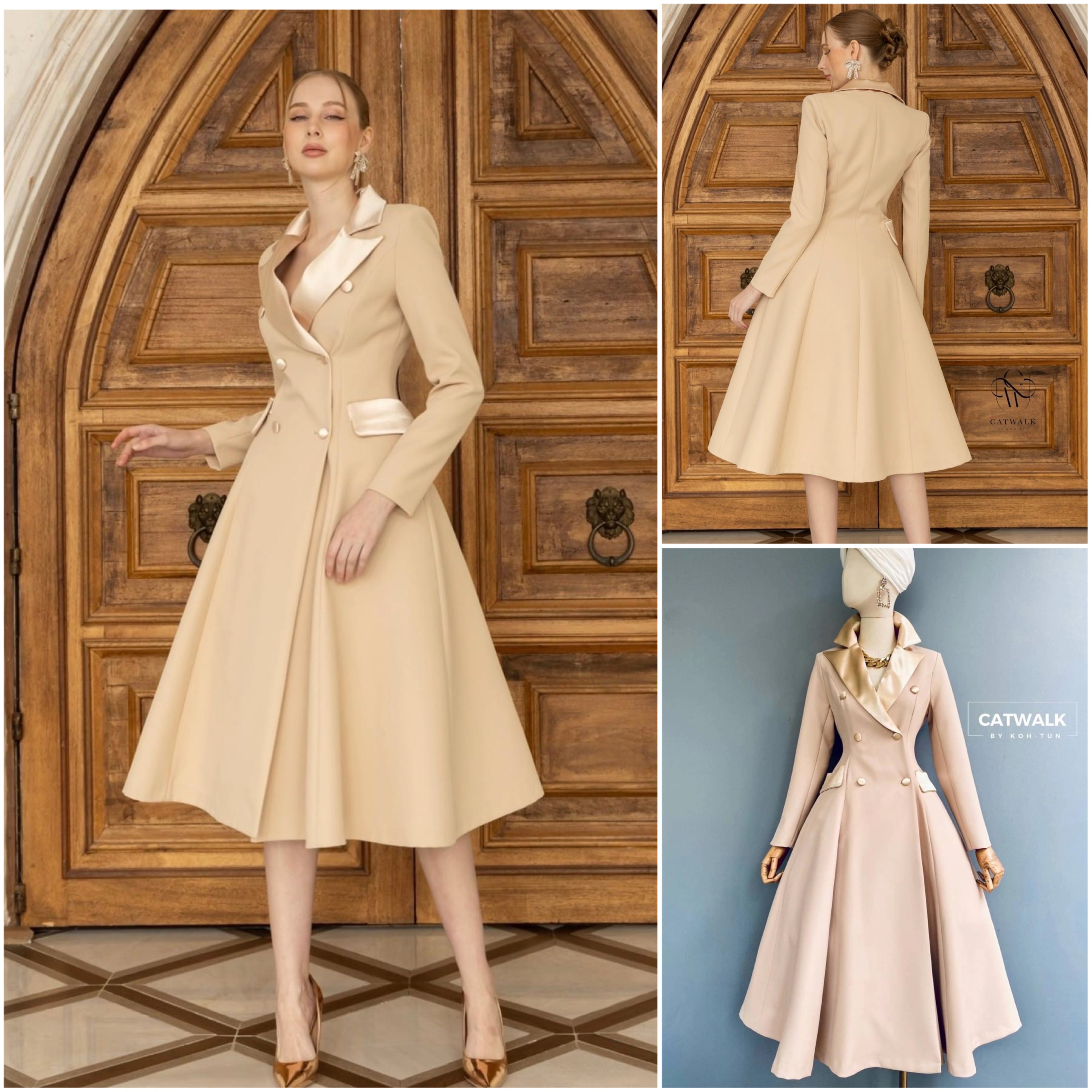 เดรสปกเลื่อมกระโปรงบาน+กระโปรงสุ่ม งาน ผ้าเนื้อดี ผ้าสวยสุดๆ : สินค้าคุณภาพ (พร้อมส่ง)