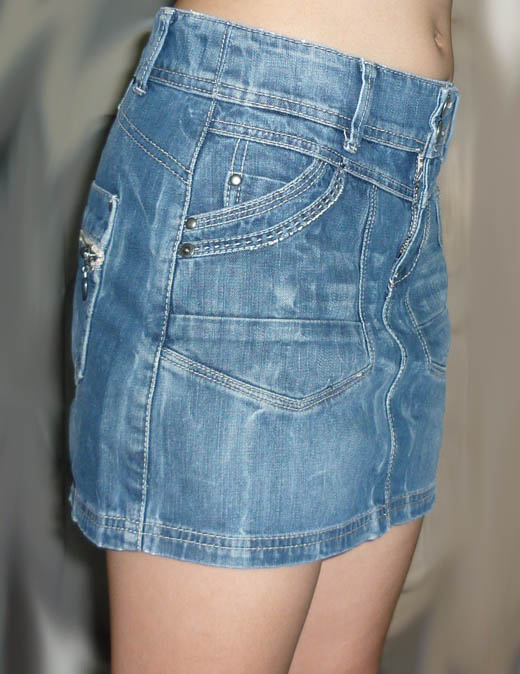 กระโปรงยีนส์ฟอก น่ารักมากตัวนี้ ยีนส์ห้าง 28.5-35-12.5