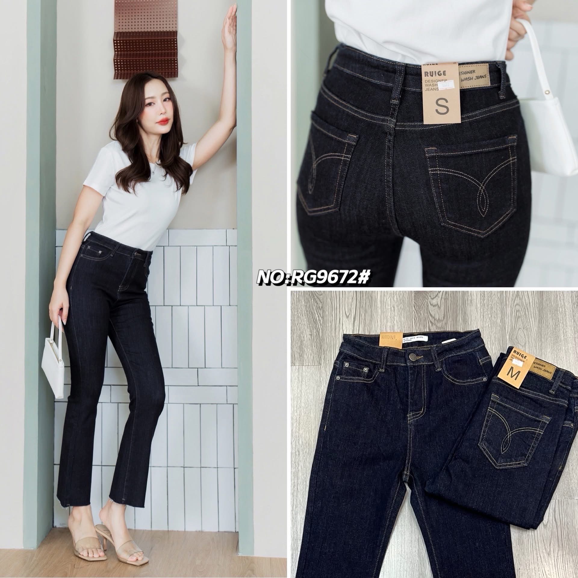 กางเกงยีนส์ทรงขาม้า ดีไซน์ทรงเรียบๆ ดีเทลกระเป๋าหลังสุดเก๋ รุ่นนี้สวยมากๆค่า ใส่ออกมาขาดูเล็กยาวค่ะ ใส่สบาย : สินค้าคุณภาพ (พร้อมส่ง)