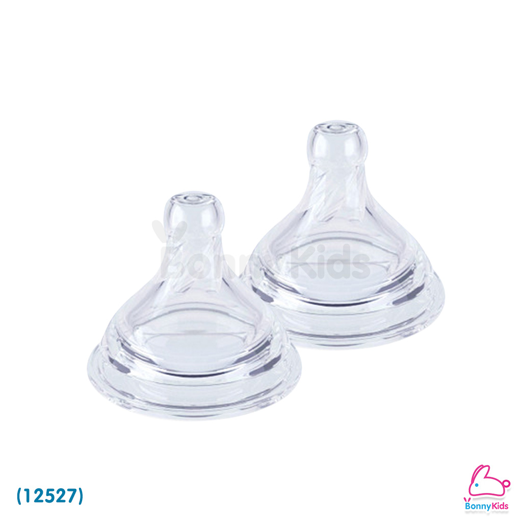 (12527) Natur (เนเจอร์) จุกนมสมาร์ทไบโอมิมิค รุ่นใหม่ ไซส์ M สำหรับเด็ก 3-6 เดือน (ฟรี แปรงล้างจุกนมฟองน้ำ ด้ามหมุน 360 องศา)