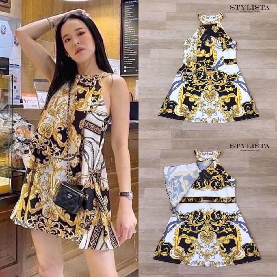 เดรสเเขนกุด ผ้าลายสวย ทรงพอดีตัว ใส่สวยมากๆ ดูดีเหมือนดาราเซเลปเลยค่ะ สวยเปะเวอร์ สินค้าคุณภาพ (พร้อมส่ง)