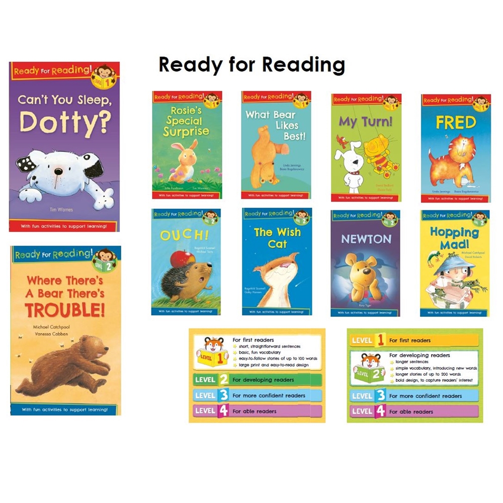 Ready for Reading 10 Books Collection : Little Tiger Press : Level 1-2 หนังสือหัดหัดอ่านภาษาอังกฤษชุด 10 เล่ม เลเวล 1-2