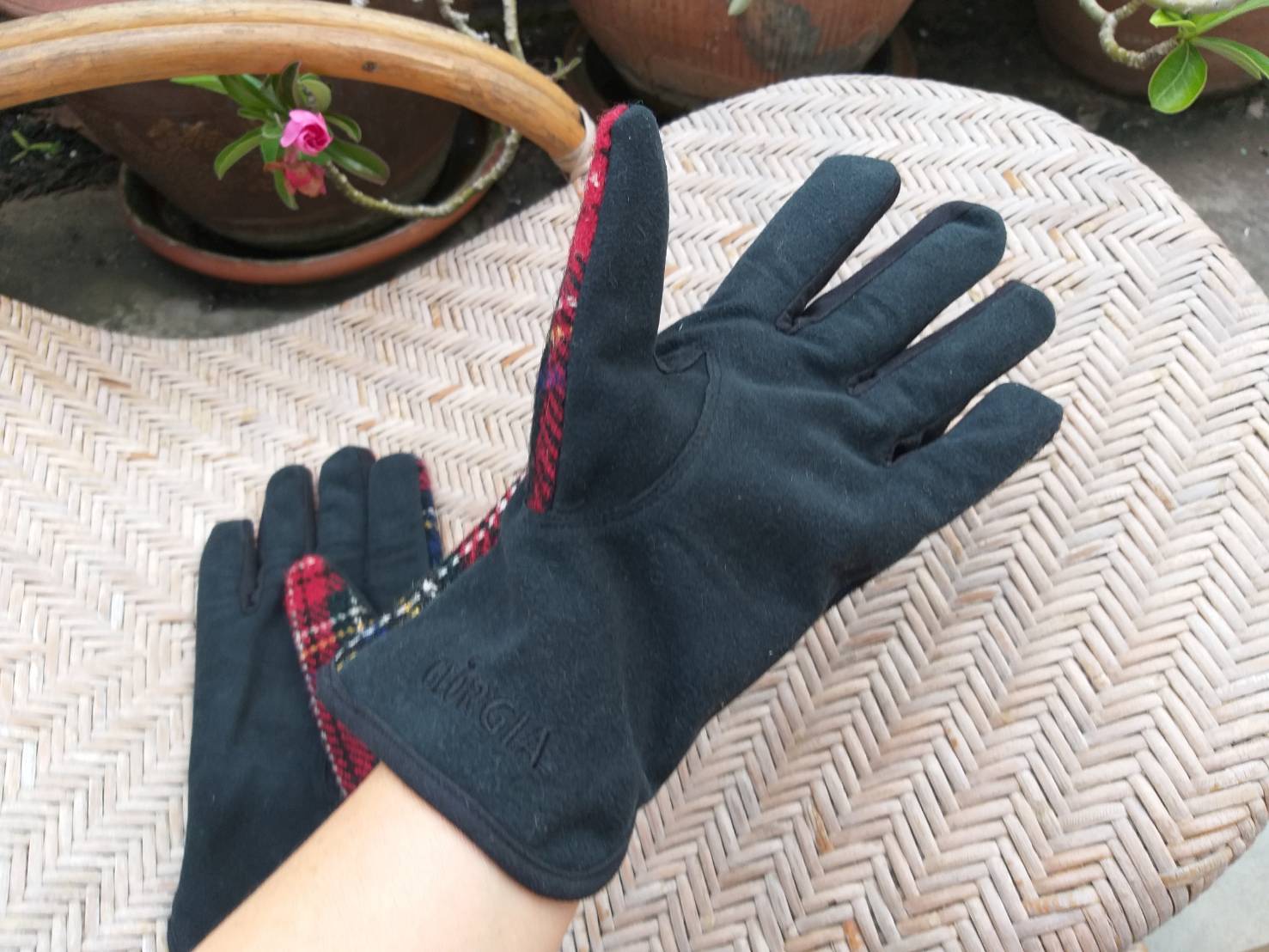 ถุงมือขนสัตว์ HarrisTweed ชายไซด์ S-M
