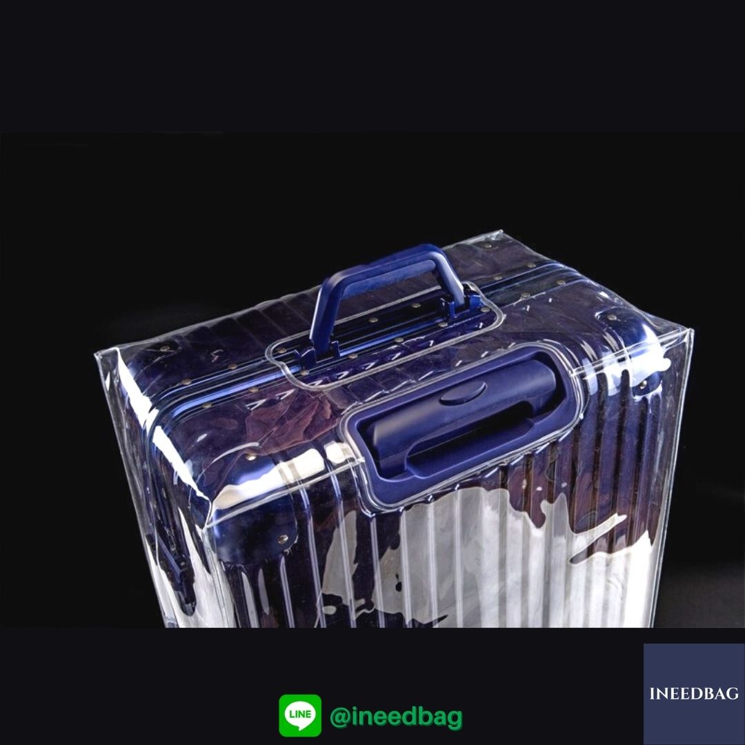 (PVC ขอบใส 26") ผ้าคลุมกระเป๋าเดินทาง ขนาด 26 นิ้ว ผลิตจาก PVC ใส หนาขึ้น ไม่มีตะเข็บ ตีนตุ๊กแกใหญ่