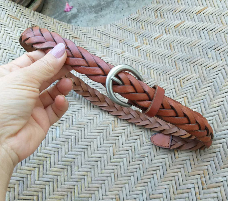 เข็มขัดหนังแท้สานขัด สวยน่ารักมาก