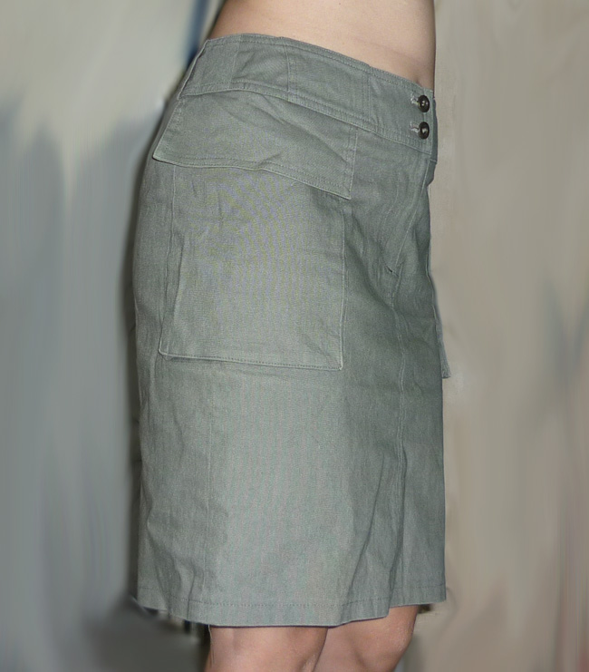 #1กระโปรงผ้าเนื้อดี สวยเรียบดูดีมาก 28-34-18 (ของใหม่)