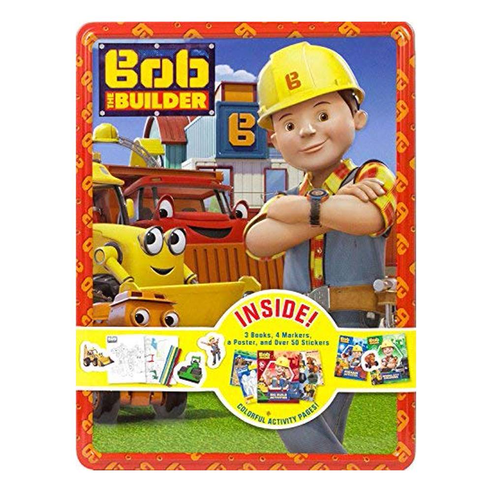 Bob the Builder Collector's Happy Tin : Storybook, Markers, Colouring & Activity Book เซตกล่องกิจกรรม บ๊อบเดอะบิวเดอร์