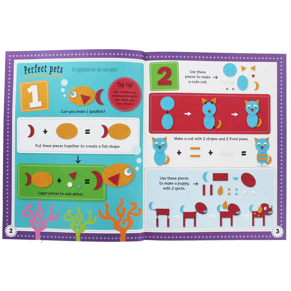 Activity Book : I Love Felt - 123 หนังสือกิจกรรมสร้างสรรค์ ตัดปะจากผ้าสักหลาด พร้อมชิ้นสักหลาดกว่า 300 ชิ้น