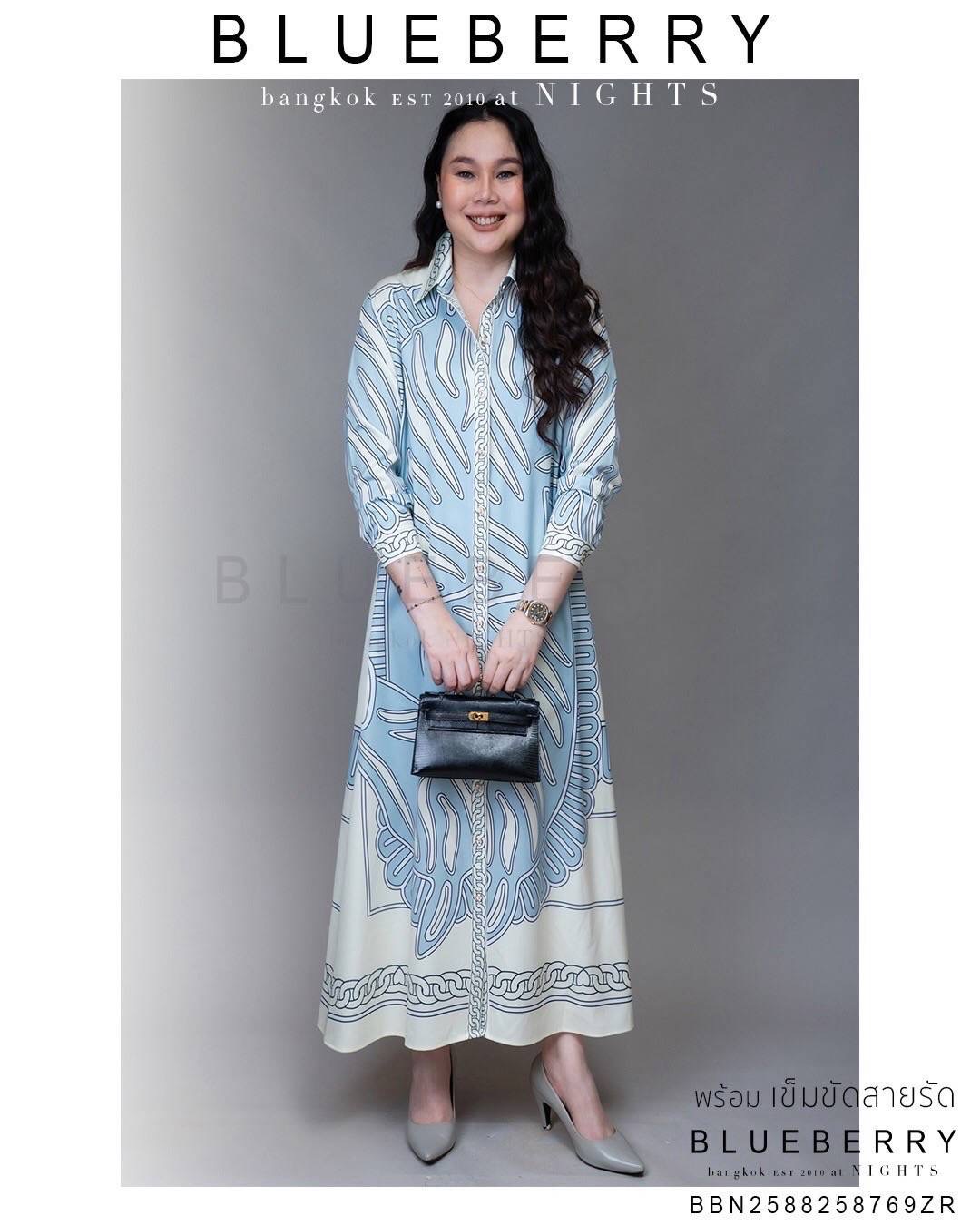 ชุดเดรส พรีเมี่ยมแม็กซี่เดรสเชิ้ต GG พร้อมสายรัดเอว แม็กซี่เดรสเชิ้ตคลาสสิคพิมพ์ลายแบรนด์เนม ใส่สบาย : สินค้าคุณภาพ (พร้อมส่ง)