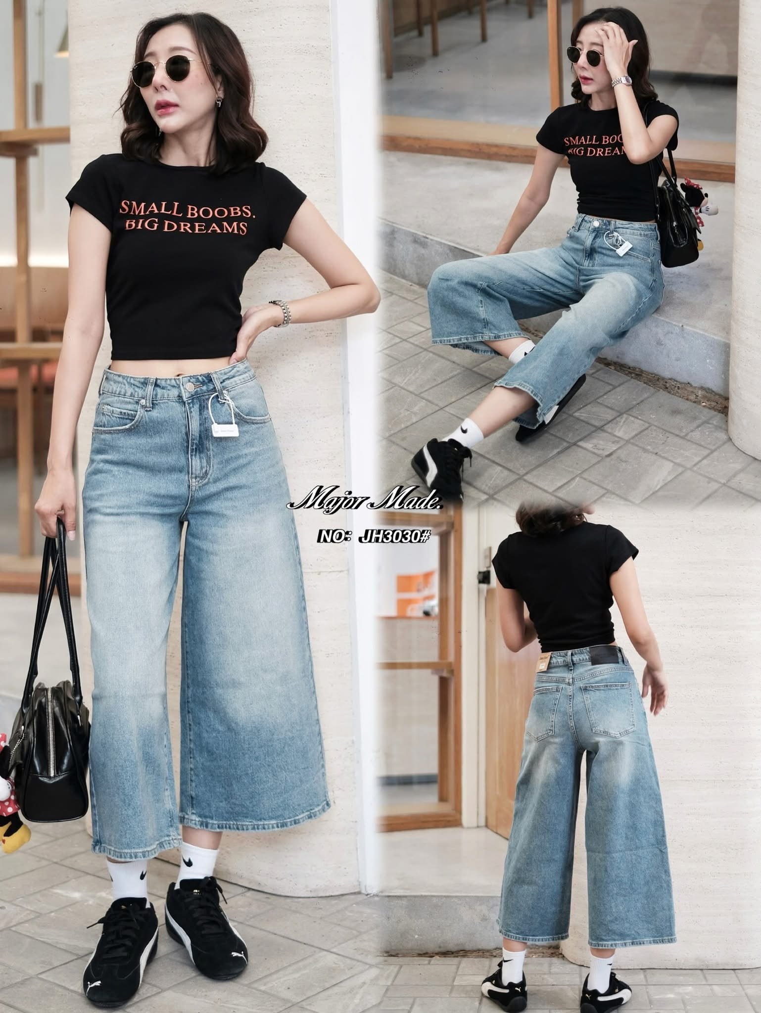 กางเกงยีนส์ขา7ส่วน ทรงมาใหม่คะ ทรงนี้ปีนี้มาแรงมากค่ะ ทรงเรียบๆ ปลายขาเย็บ เอวสูง เนื้อผ้ายืดหยุ่นเก็บทรง（ผ้ายืด) ใส่สบาย : สินค้าคุณภาพ (พร้อมส่ง)