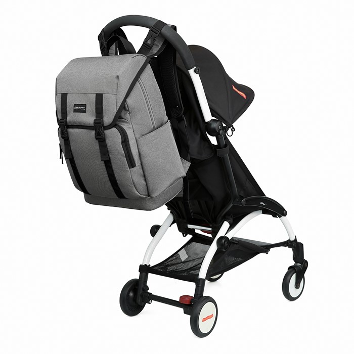 mommore กระเป๋าคุณแม่ กระเป๋าสัมภาระคุณแม่ กระเป๋าแม่ลูกอ่อน ใช้ได้ทั้งคุณแม่ และคุณพ่อ กันน้ำ ทนทาน พร้อมแผ่นรองเปลี่ยนผ้าอ้อม คุณภาพสูง คล้องรถเข็น เหมาะกับการเดินทางมาก (ฺฺGrey)