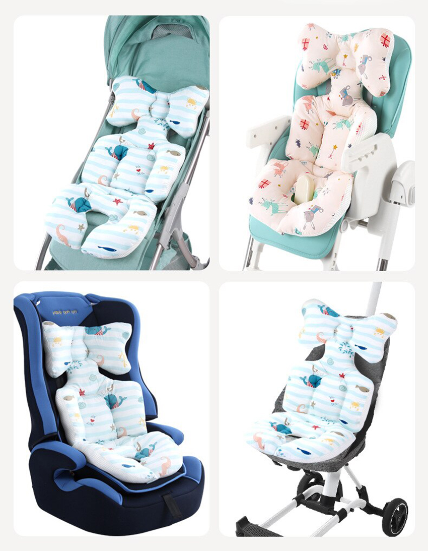 NanaBaby เบาะรองรถเข็นเด็ก เบาะรองคาร์ซีท เบาะรองเก้าอี้ทานข้าวเด็ก Baby Stroller Cushion ผ้านิ่ม หนานุ่ม ระบายอากาศ