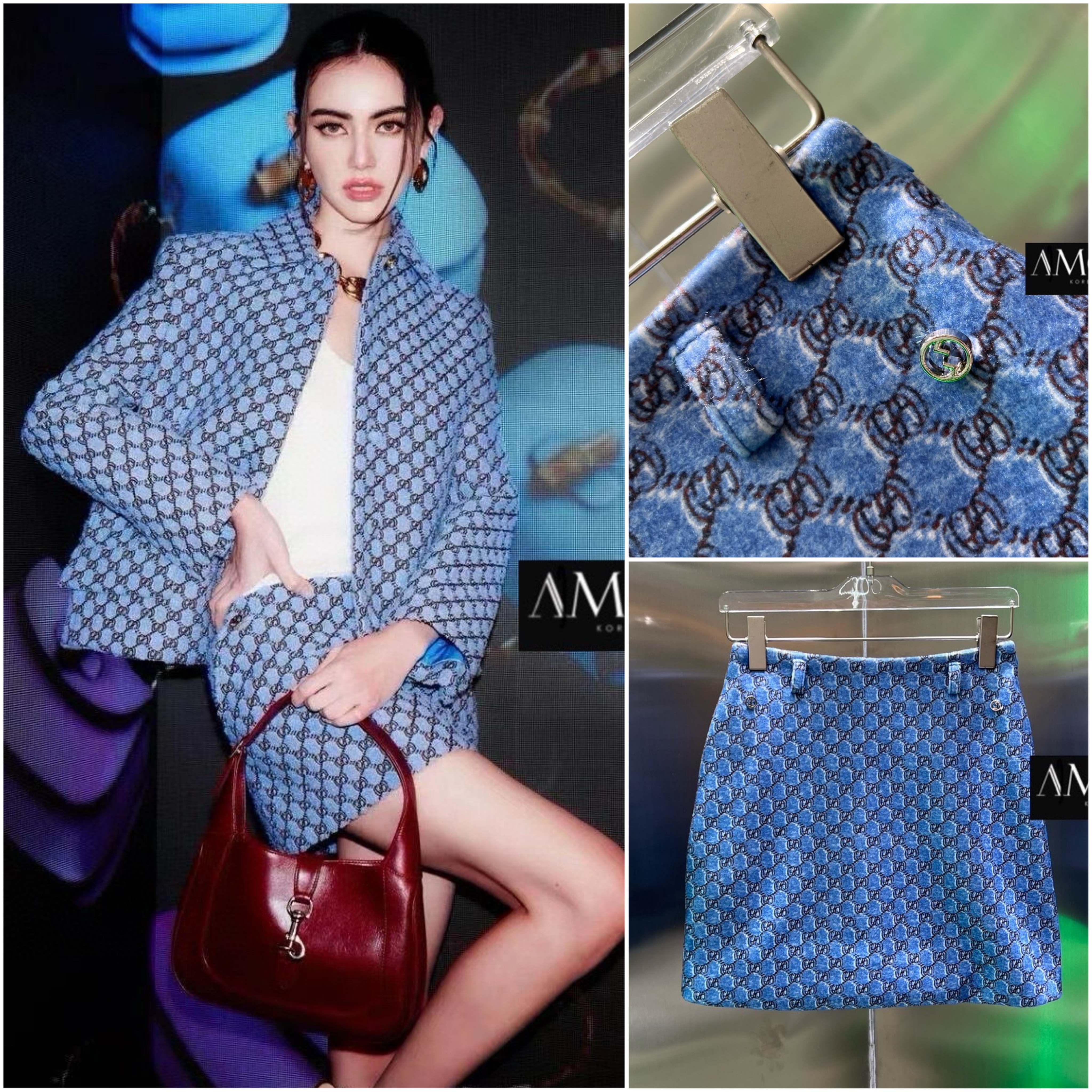 *ขายแยกชิ้น*(กระโปรง) BALZER SHADOW BOUCLE + SKIRT GG งาน hiend เสื้อสูทแขนยาว+กระโปรง คอลเลคชั่นใหม่ 2024 สวยมาก เซตสวยยย ใส่แล้วดูแพ ผ้าดีมาก เย็นมากๆ ห้ามพลาดเลยน๊า สวยสุดๆ ใส่สบาย : สินค้าคุณภาพ (พร้อมส่ง)