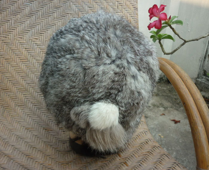 หมวกเฟอร์ขนกระต่ายแท้