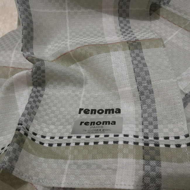 ผ้าเช็ดหน้าชาย renoma ผ้าดีมากๆ