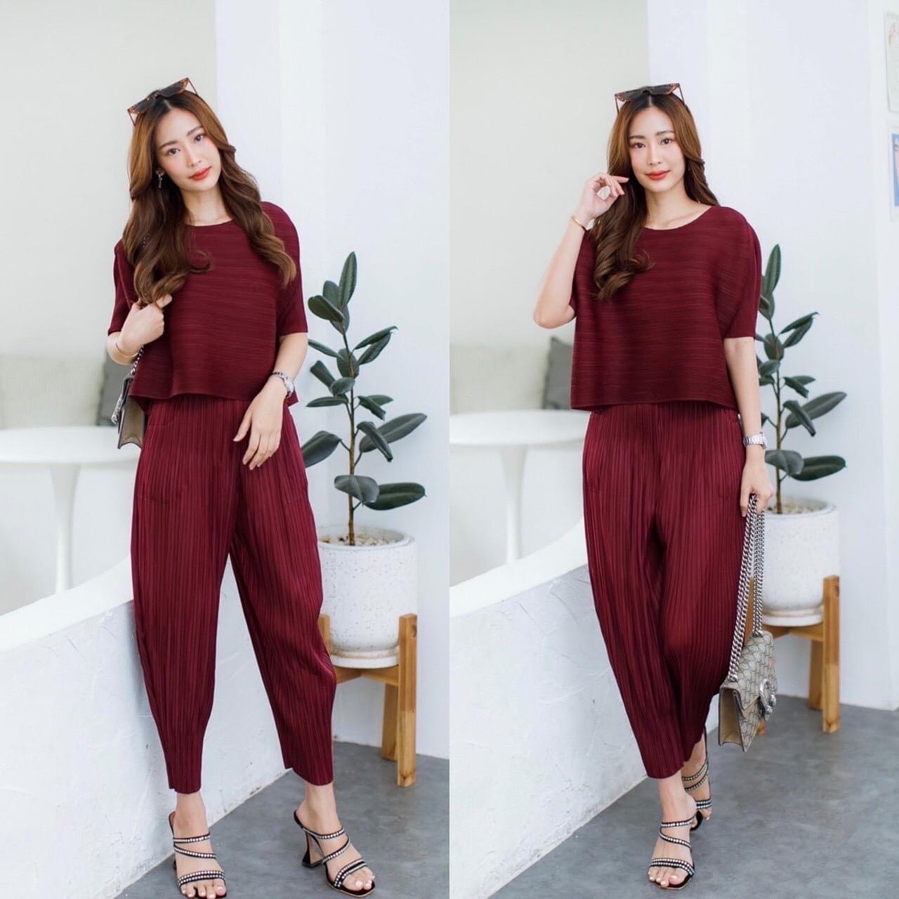 ชุดเซตผ้าอัดพลีท AA Premium แบบเดียวกับงานแบรนด์ สวยเรียบหรู : สินค้าคุณภาพ (พร้อมส่ง)