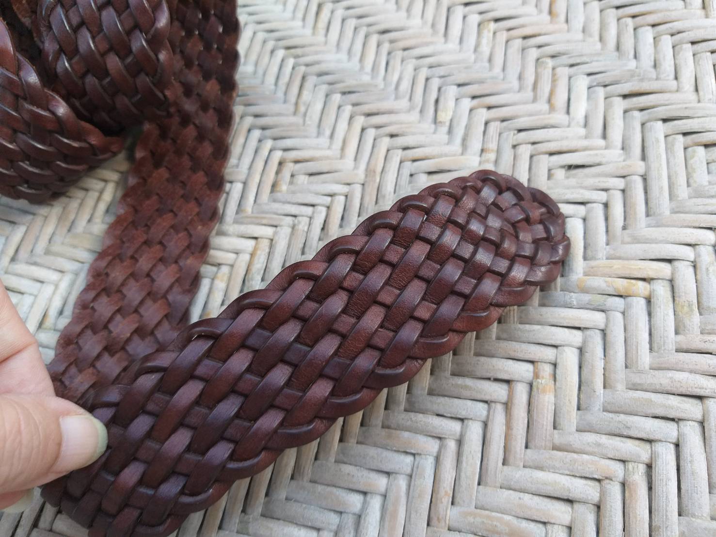 เข็มขัดหนังแท้สานขัด สวยมากจ้า