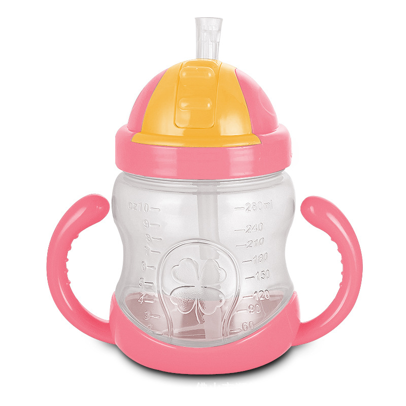 ถ้วยหัดดื่ม NanaBaby ขวดดูดน้ำเด็ก หลอดดูดมีลิ้นกันสำลัก BPA-Free (6 m+)