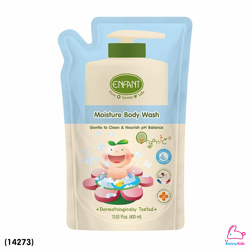 (14273) ENFANT (อองฟองต์) MOISTURE BODY WASH ครีมอาบน้ำ สูตรอ่อนโยนจากธรรมชาติ ชนิดรีฟิล ขนาด 400 ml.