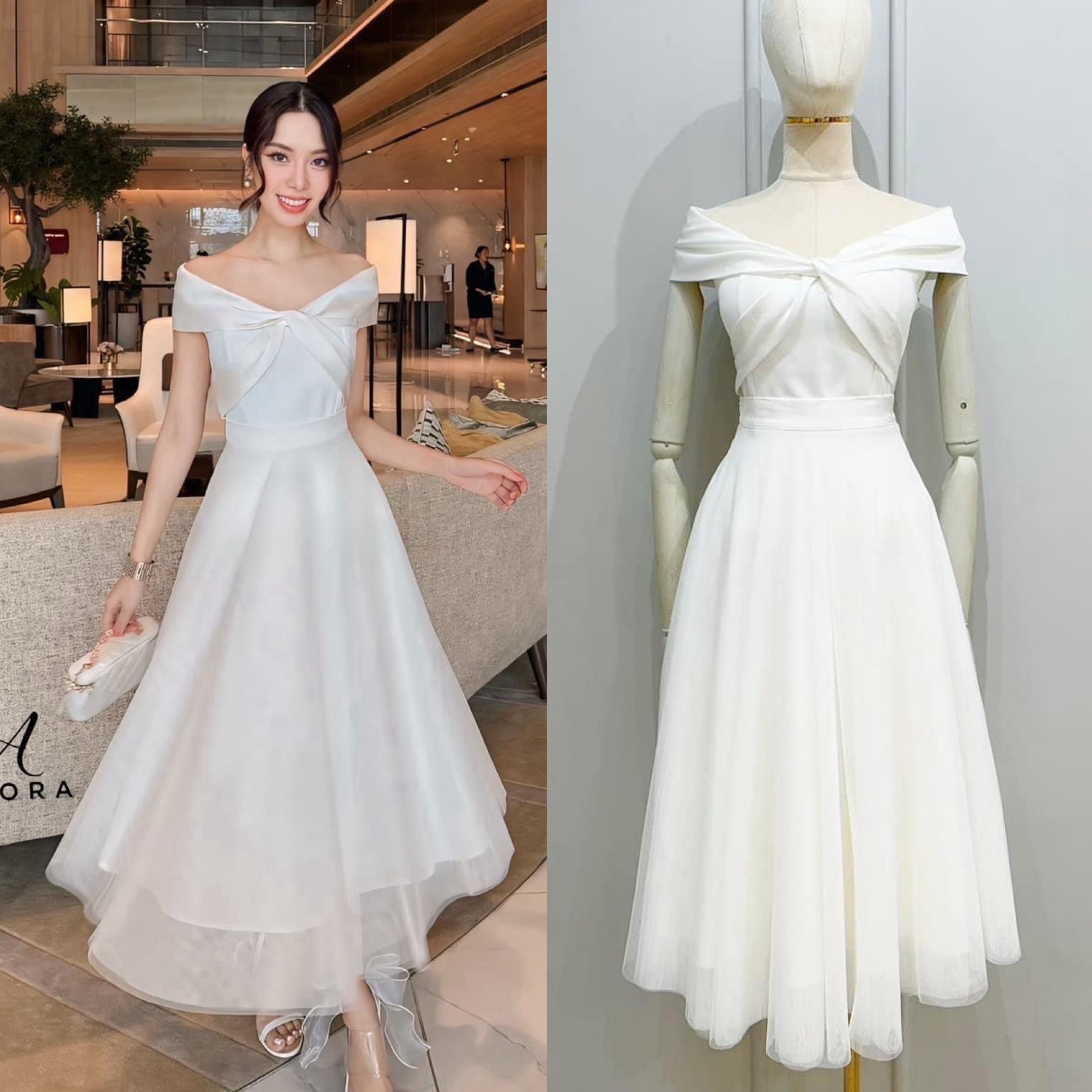 เชตเสื้อดีไซน์ปาดไหบ ช่วงอก ตัดต่อผ้าดีไซน์ไขว้อก เสริมฟองน้ำ ตัวเสื้อใช้ เนื้อผ้าเกรดพรีเมี่ยมทั้งตัว มาพร้อมกับกระโปรง ตาข่ายสุดพอง งานมีซับใน ซิปหลัง ใส่สบาย : สินค้าคุณภาพ (พร้อมส่ง)