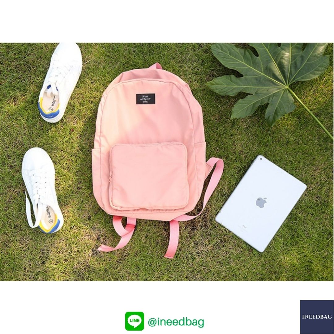 DINIWELL กระเป๋าเป้พับได้ กระเป๋าพับได้ กันน้ำ น้ำหนักเบา ใช้ได้ทุกโอกาส มี 4 สีให้เลือก (DINIWELL Foldable Travel Backpack Unisex Lightweight Portable School Backpack Laptop Bag Casual Water Resistant)