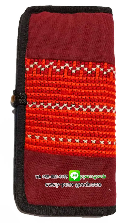 กระเป๋าสตางค์ผ้าชาวเขา กระเป๋าใบยาว