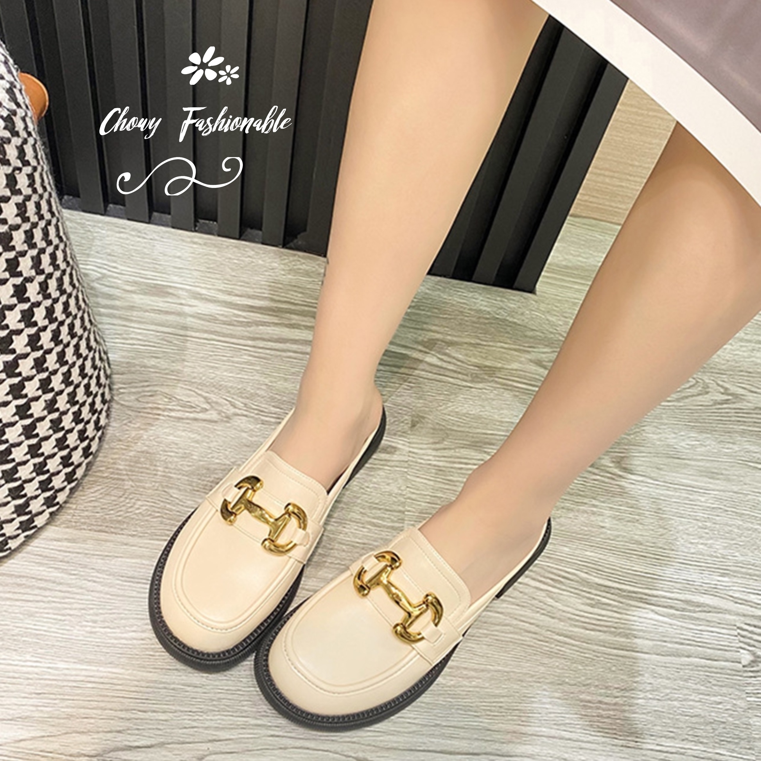 รองเท้าไซส์ใหญ่ 42 EU แตะสวมครึ่งท่อน แตะปิดหัว แตะไซส์ใหญ่ หนังแท้ KR1123