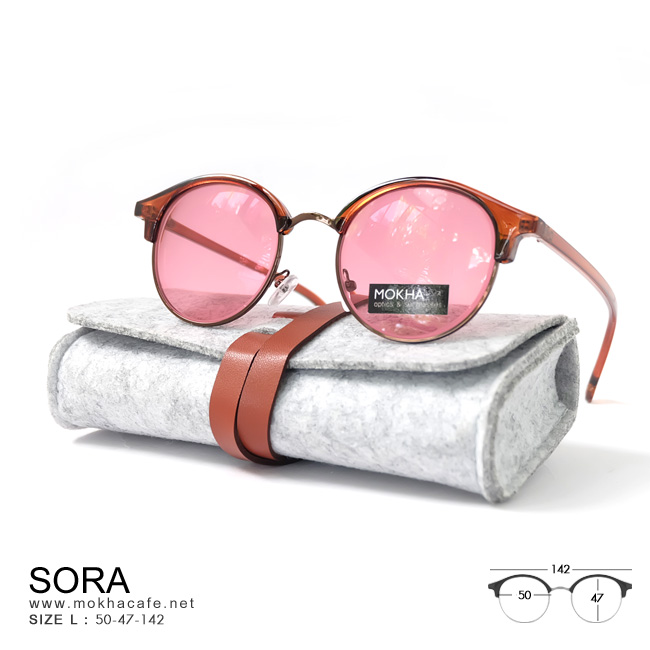 [pre-order] แว่นกันแดด SORA แว่นตาวินเทจ กรอบโลหะ กว้าง142 มม. H47