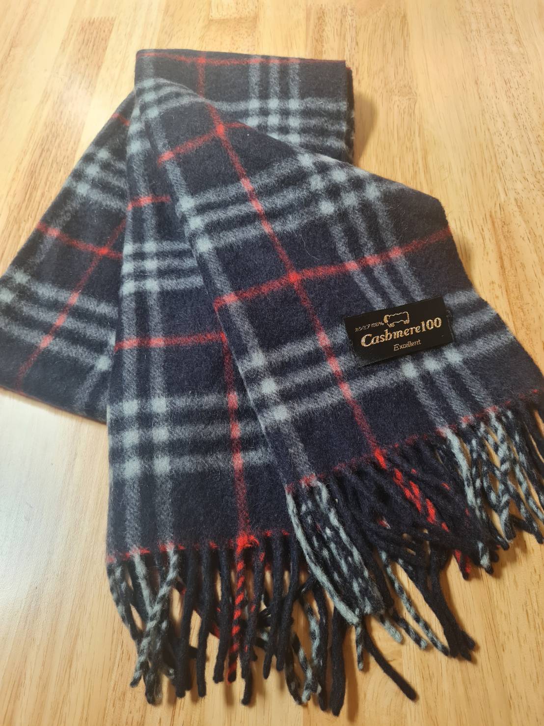 ผ้าพันคอ cashmere เนื้อหนา ติดลบหนักได้