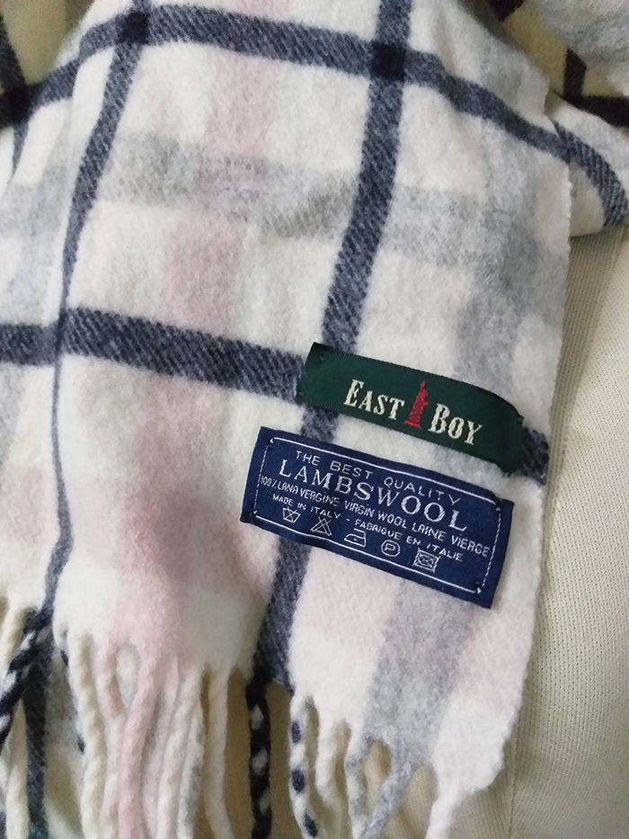 ผ้าพันคอ EAST BOY Made in ITALY อุ่นถึงติดลบ