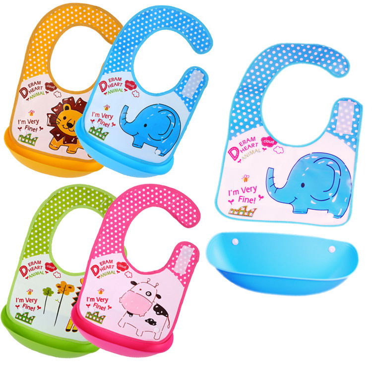 ผ้ากันเปื้อนเด็ก อาหารและขนม ผ้ากันเปื้อนรองเศษอาหาร ผ้ากันเปื้อนbaby ผ้ากันเปื้อน kids ถอดถาดรองอาหารออกได้