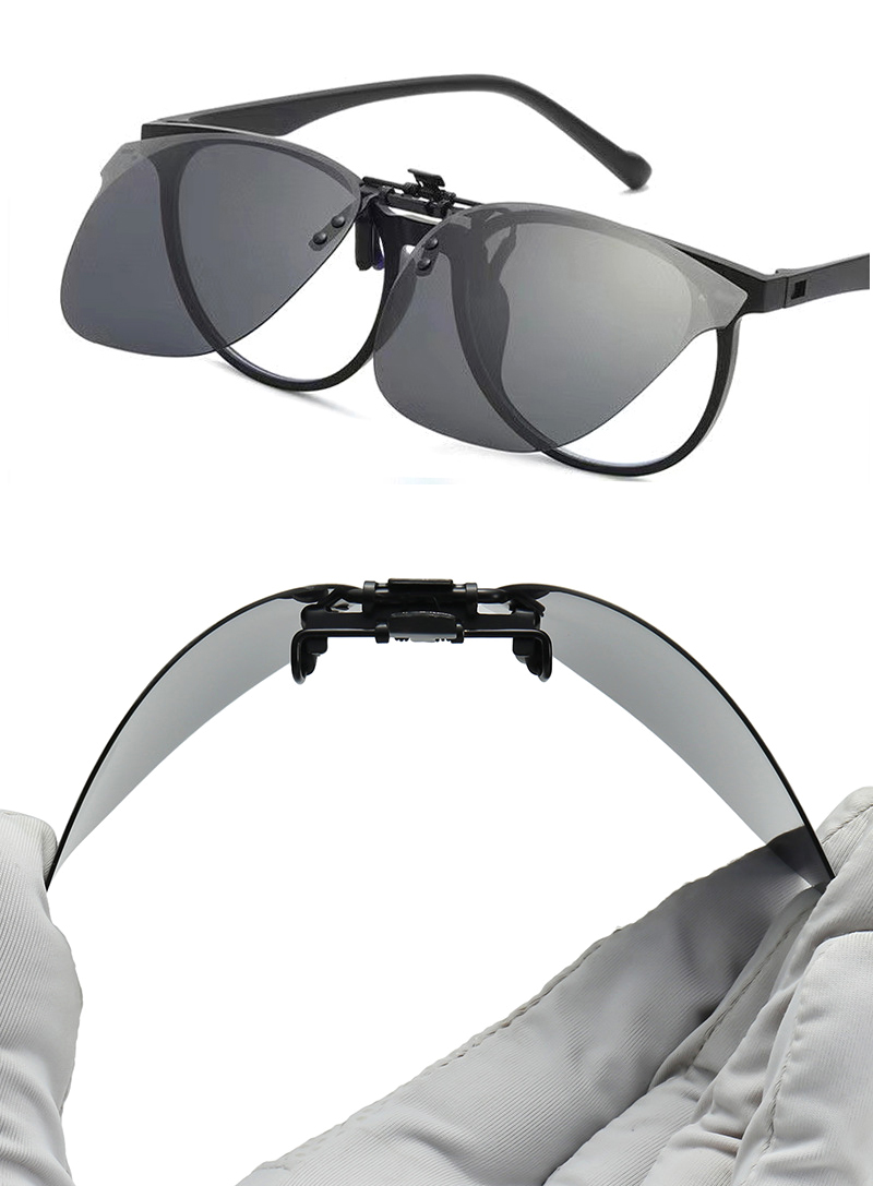 MOKHA คลิปออนแว่นตา (SizeM) ทรงเหลี่ยม ClipOn กันแดด คลิปติดแว่นตา แว่นกันแดด