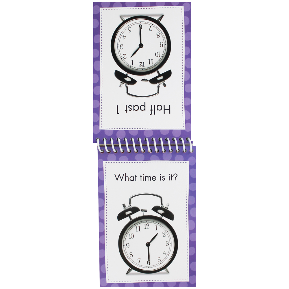 Tell The Time - Flip Flap Fun with Wipe Clean Flash Card Stand : การบอกเวลา กระดานกระดาษพลิกได้ เขียนแล้วลบได้