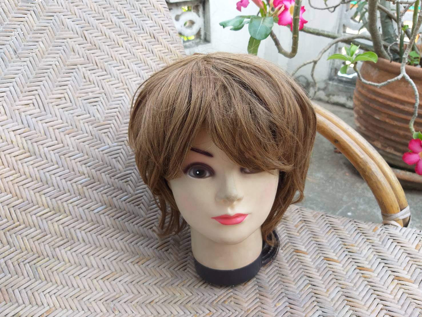 วิกผมสั้นวอลลุ่ม สีบรอนด์ทอง น่ารักมากกก