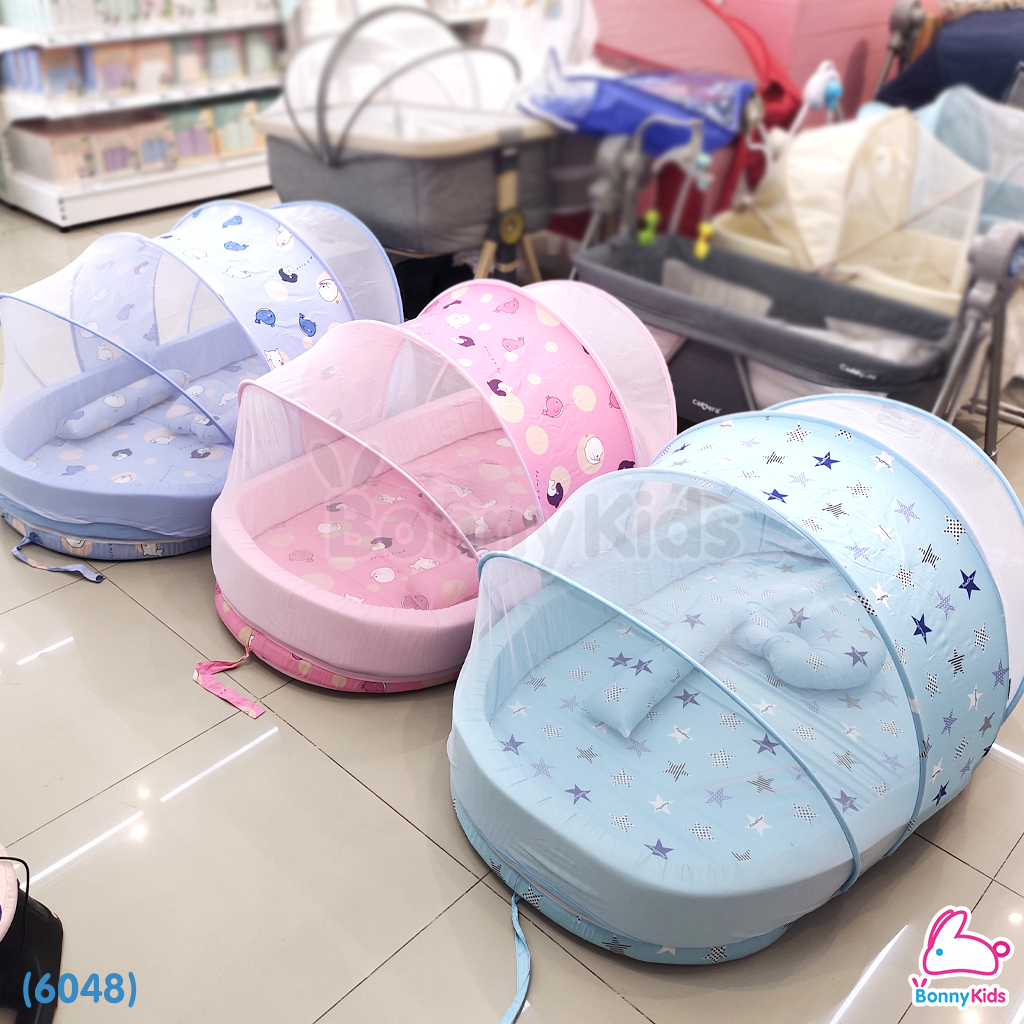 (6048) Palm&Pond ชุดที่นอนเด็กพร้อมมุ้ง ถอดซักได้ SIZE XL