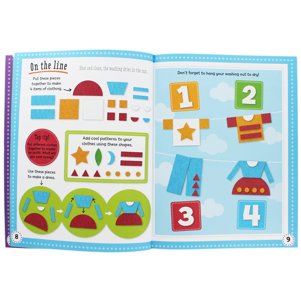 Activity Book : I Love Felt - 123 หนังสือกิจกรรมสร้างสรรค์ ตัดปะจากผ้าสักหลาด พร้อมชิ้นสักหลาดกว่า 300 ชิ้น
