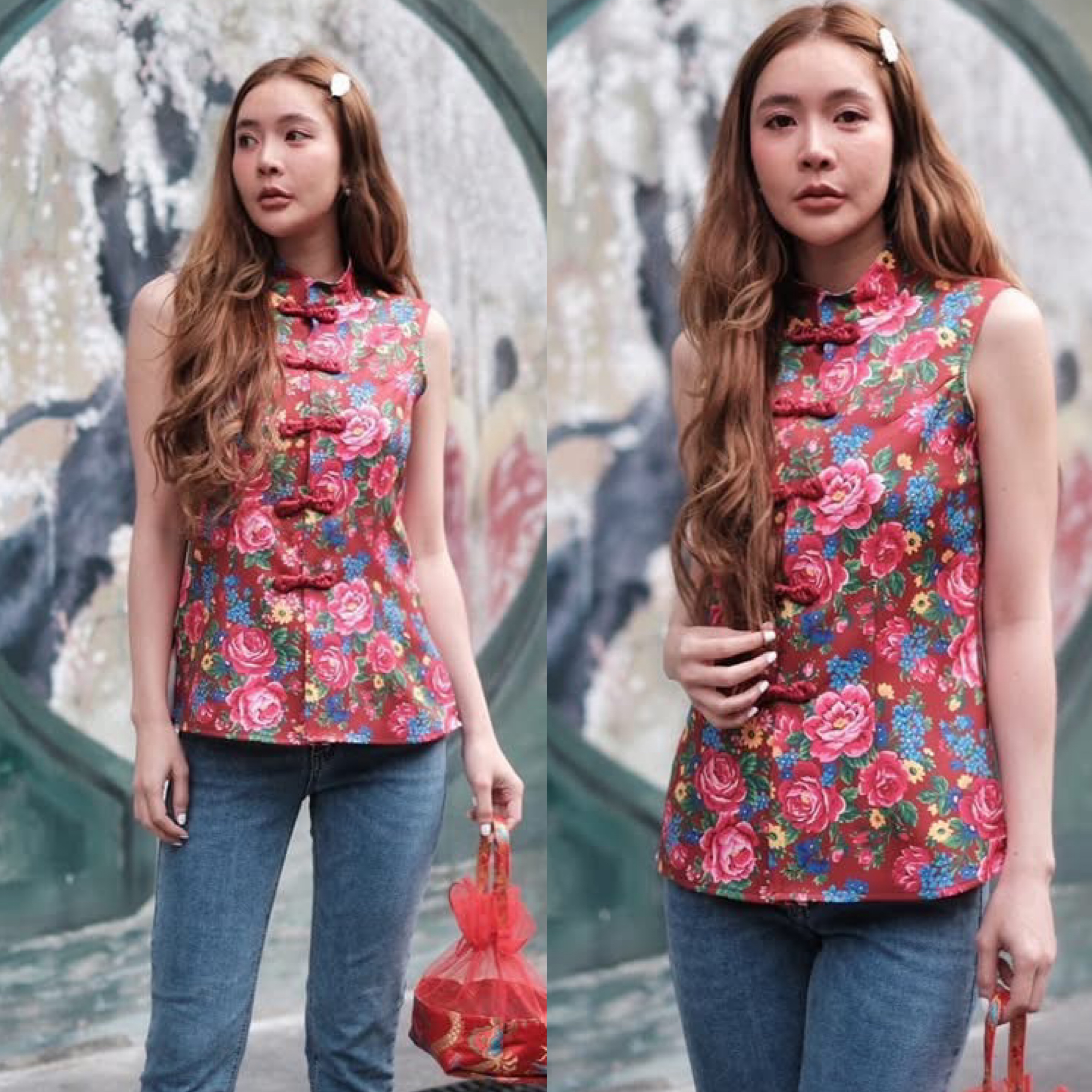 เสื้อลินินคอจีน ผ้าคือสวยมากๆ ชุดเดียวคือจบห้ามพลาดเลยน้า ใส่สบาย : สินค้าคุณภาพ (พร้อมส่ง)